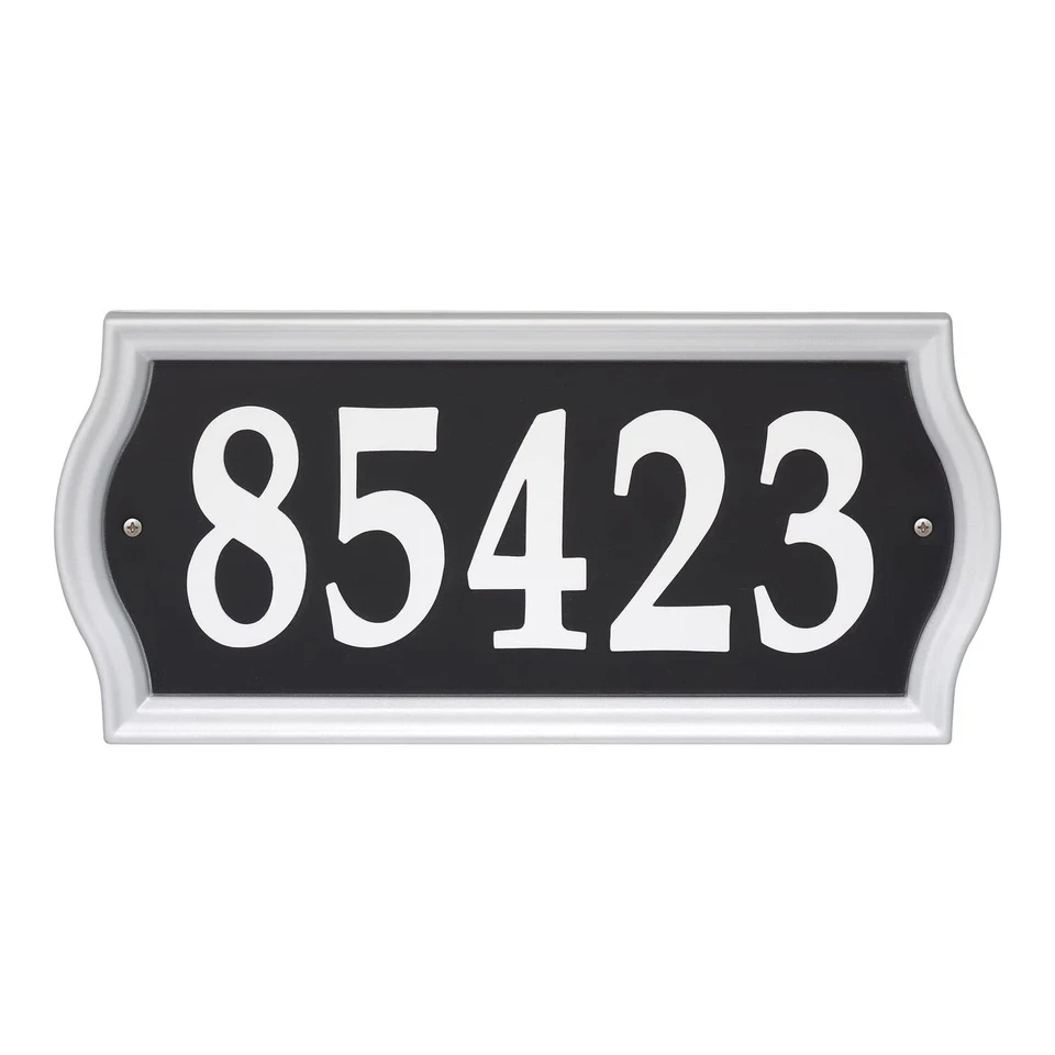 14341 Nite Bright Ashland Reflective Address Numbers Sign Black/Silver - Image 4 of 4