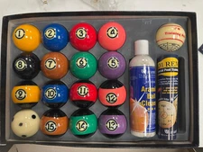 Aramith Tournament Black TV Billiard Pool Ball set 2 1/4"