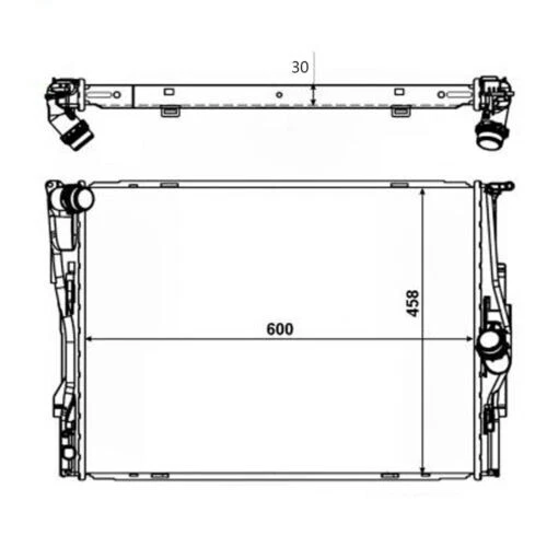 Engine Cooling Radiator Fit for BMW 1 E87 3 E90 3 E91 X1 E84 Automatic Trans. - Picture 2 of 6