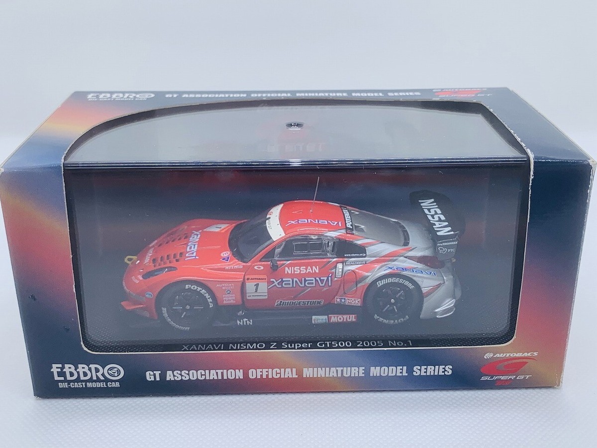 EBBRO NISSAN SUPER GT XANAVI NISMO Z 2005 silver red rare | eBay