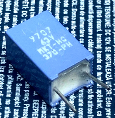 1uF 63VDC 5mm ±10% MKT Condensatore in poliestere