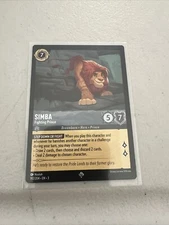 Simba 192/204 Super Rare NON-FOIL Disney Lorcana - Into the Inklands MINT