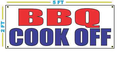 BBQ COOK OFF Banner Sign NEW Larger Size Barbbecue Competition