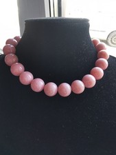 opulente Andenopal pink rosa Opal 1,8 cm Halskette Collier 925 Silber vergoldet