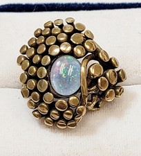 Anillo grande de ópalo diseño de esporas modernista brutalista de colección único en su clase Jack Boyd 8,5