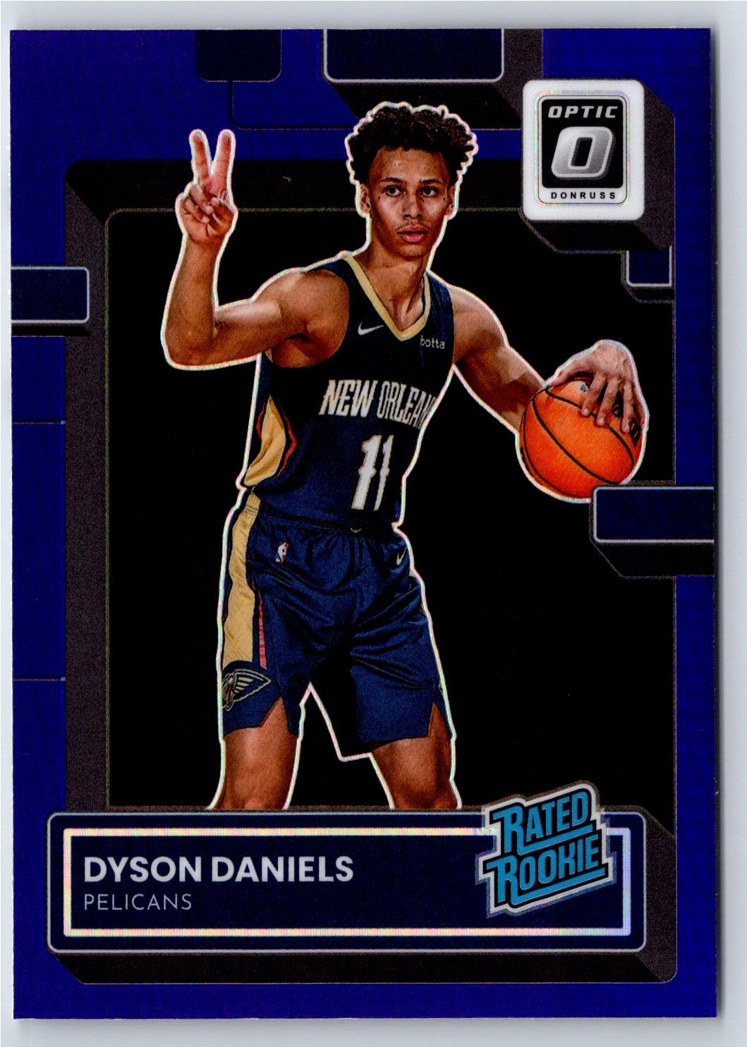 Dyson Daniels 2022-23 Donruss Optic Purple Rookie #250 - New Orleans Pelicans