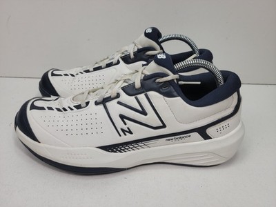 New Balance Court 696 White Navy Blue Sneakers MCH696W5 Men's Size 8.5  