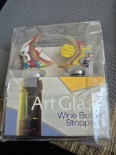 ArtGlass Starfish Glass Wine Bottle Stoppers Set of 2 w/ Gift Box
