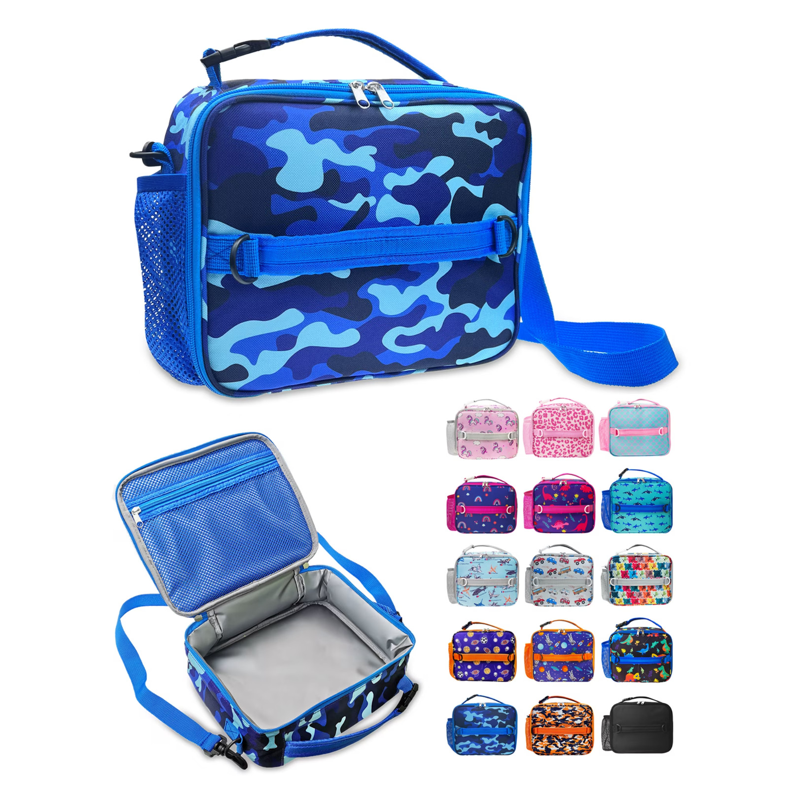 For Kids Girls Insulated Lunch Bag With Shoulder Strap And P