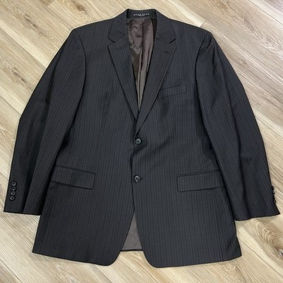 Vintage Hugo Boss Blazer 44R WOOL Jacket 80s 90s Brown Classic Preppy Academia