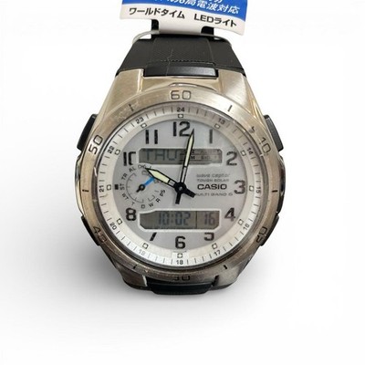 CASIO Wave Ceptor Solar Radio-Controlled Men's Wristwatch Black White WVA-M650