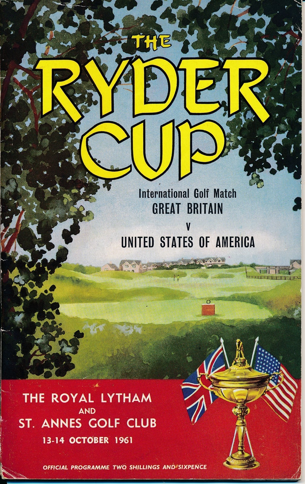 GOLF PROGRAMME 1961 Ryder Cup Great Britain v USA & Royal Lytham & St Annes