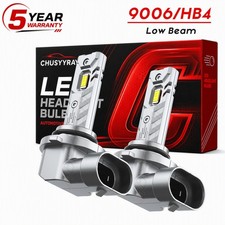 9006 LED Headlight Bulbs Conversion Kit Low Beam 6000K 5000LM White 2Pcs