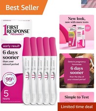 Early Result Pregnancy , 5 Count Pack of 1,White