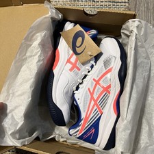 Asics Kids Gel Game 5 1042A152 White Blue Pink Running Shoes Sneakers SZ 5