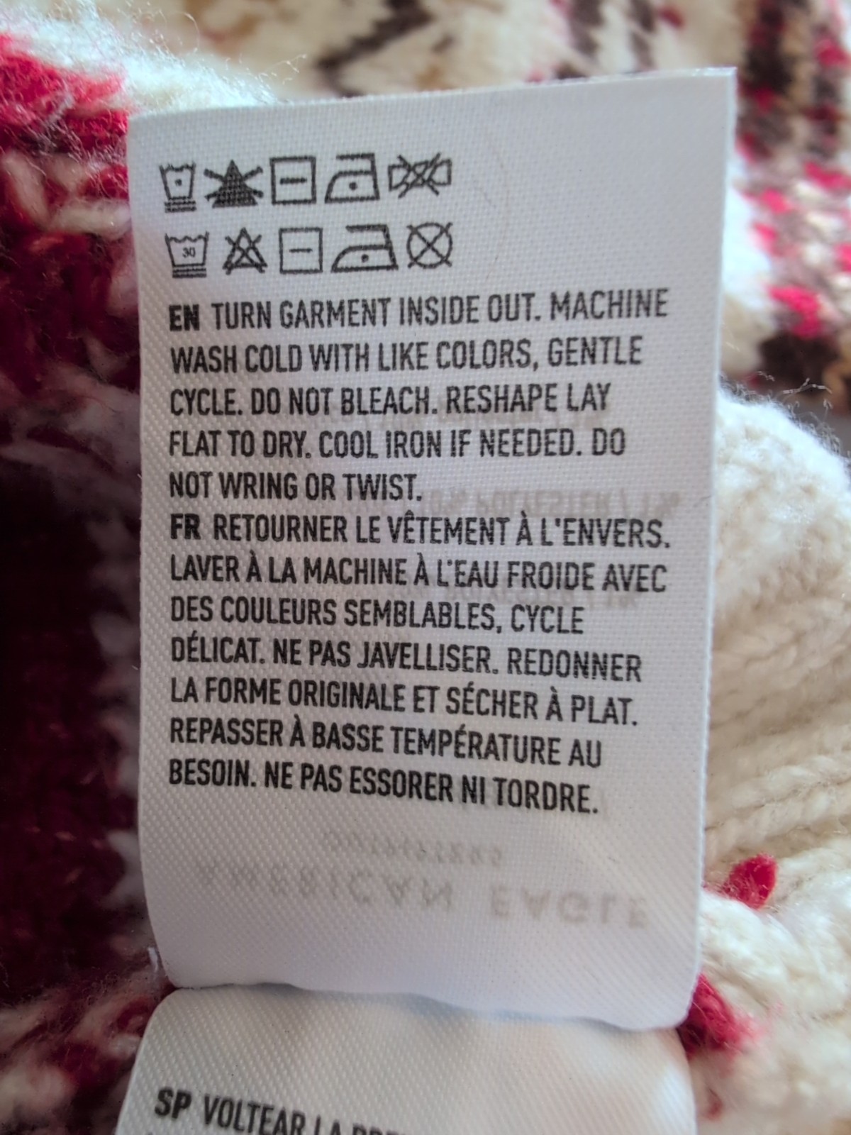 American Eagle Patchwork Fair Isle Snowflake Cabl… - image 21