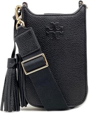 Tory Burch Thea Leather Cellphone Crossbody Bag, Black - NWOT