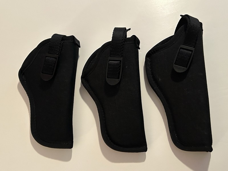 Lot of 3 Uncle Mike’s Sidekick Holsters ~ Size 2 (x2) & Size 5 (x1) ~ [7” & 8”]