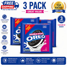 OREO Double Stuf Cookies Party Size 24.95 oz 3 Pack Chocolate Sandwich