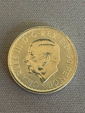 2026 UK King Charles III 50p 1/4 oz Silver Coin – Appears Uncirculated / Bullion