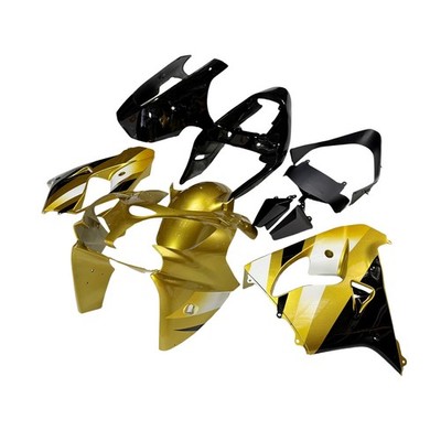 Compression Fairings Gold Yellow Black Shell for Kawasaki ZX9R ZX900F 2000 2001