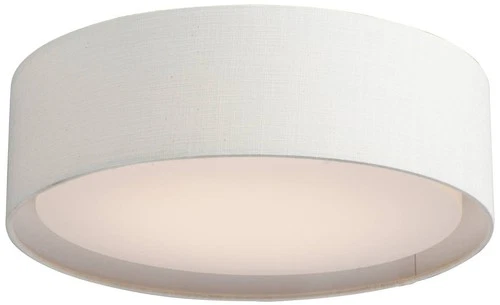 Maxim Prime 16" Wide Modern Oatmeal Linen Drum LED Ceiling Light - Picture 2 of 8