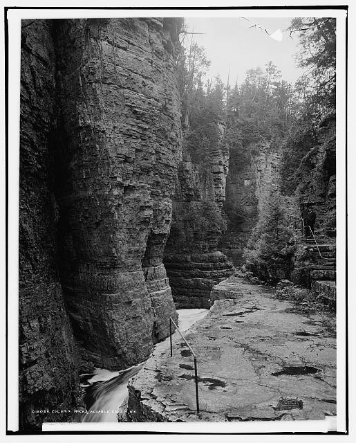 Photo:Ausable Chasm New York NY Column Rocks c1905 Canyon Rock ...