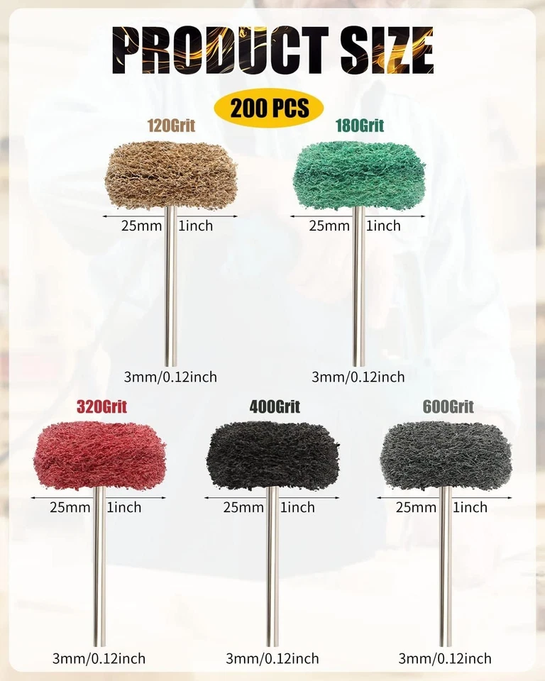 Комплект абразивных полировальных колес 300 шт. 1 дюйм с зернистостью 5 зерен - Изображение 4 из 4
