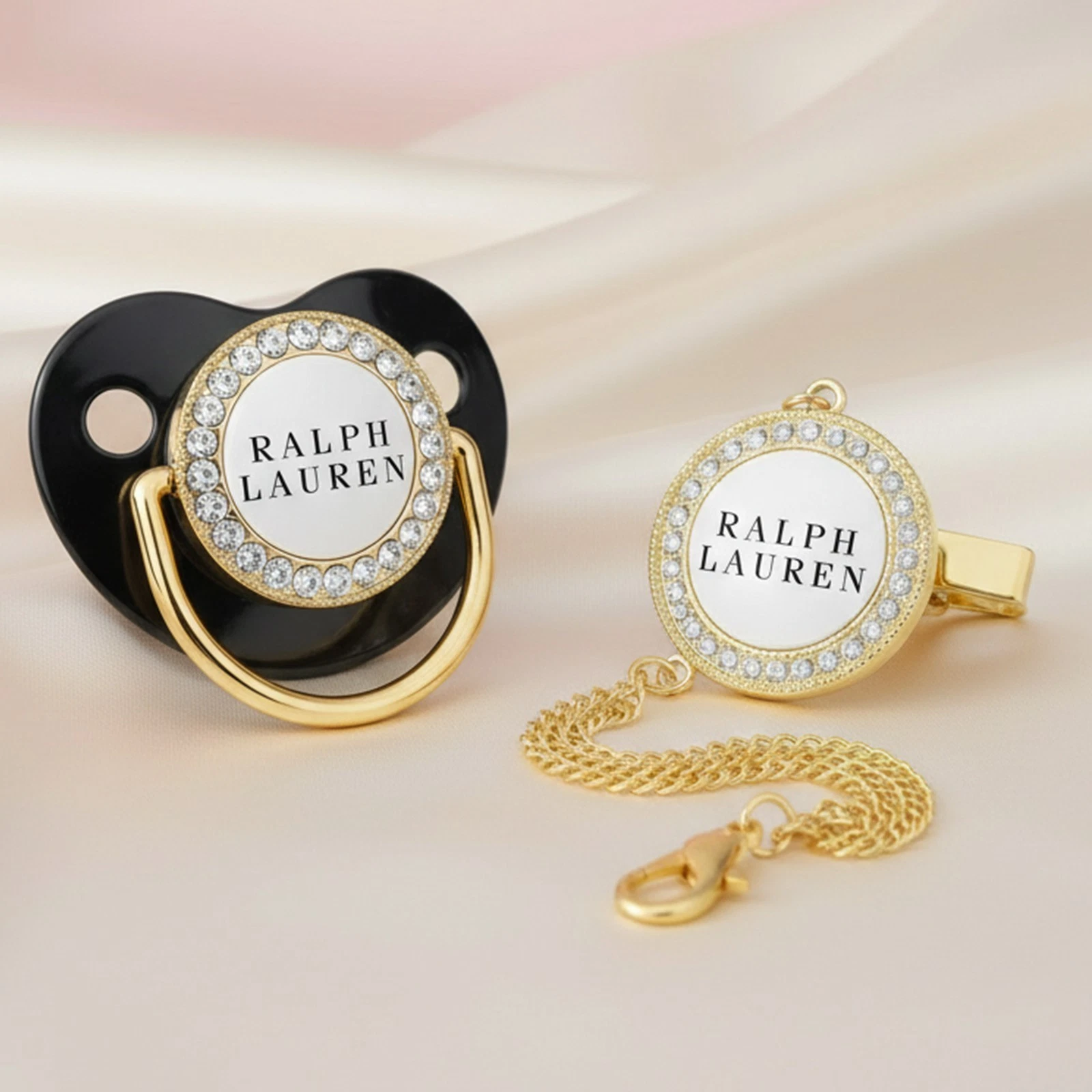 Rhinestone Pacifier & Clip Set for Newborn–Stylish Soother Chain Holder for Baby
Opens in a new wind