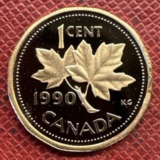 Canada 1990 Bronze 1 Cent PROOF. Elizabeth II. KM# 181