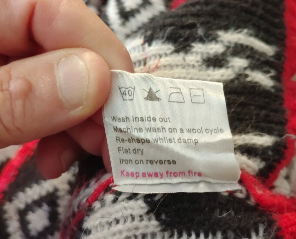 Cárdigan Mujer XXL Feliz Navidad De V28 Rojo Blanco Negro Con Ciervo Foto 2 de 4