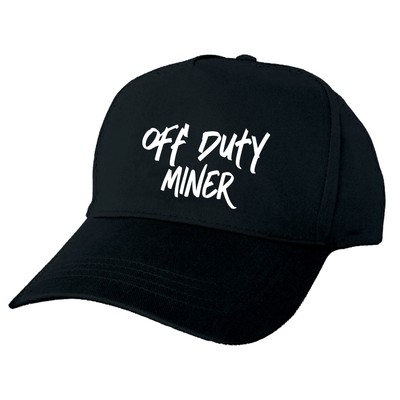 OFF DUTY MINER CAP - individueller Job Title Print auf bequemer Mütze - neu eingetroffen