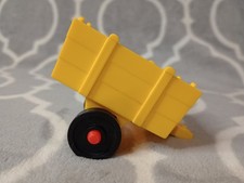 Vintage Fisher Price Little People Yellow Farm Cart Trailer for Farm Tractor