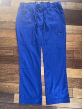 Koi Lite Scrub Pants size Large  Royal Blue Slim Fit scrubs MORE LISTED 