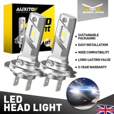 H7 LED Headlight Bulbs Kit High / Low Beam 6500K Super Bright White Lights 2X