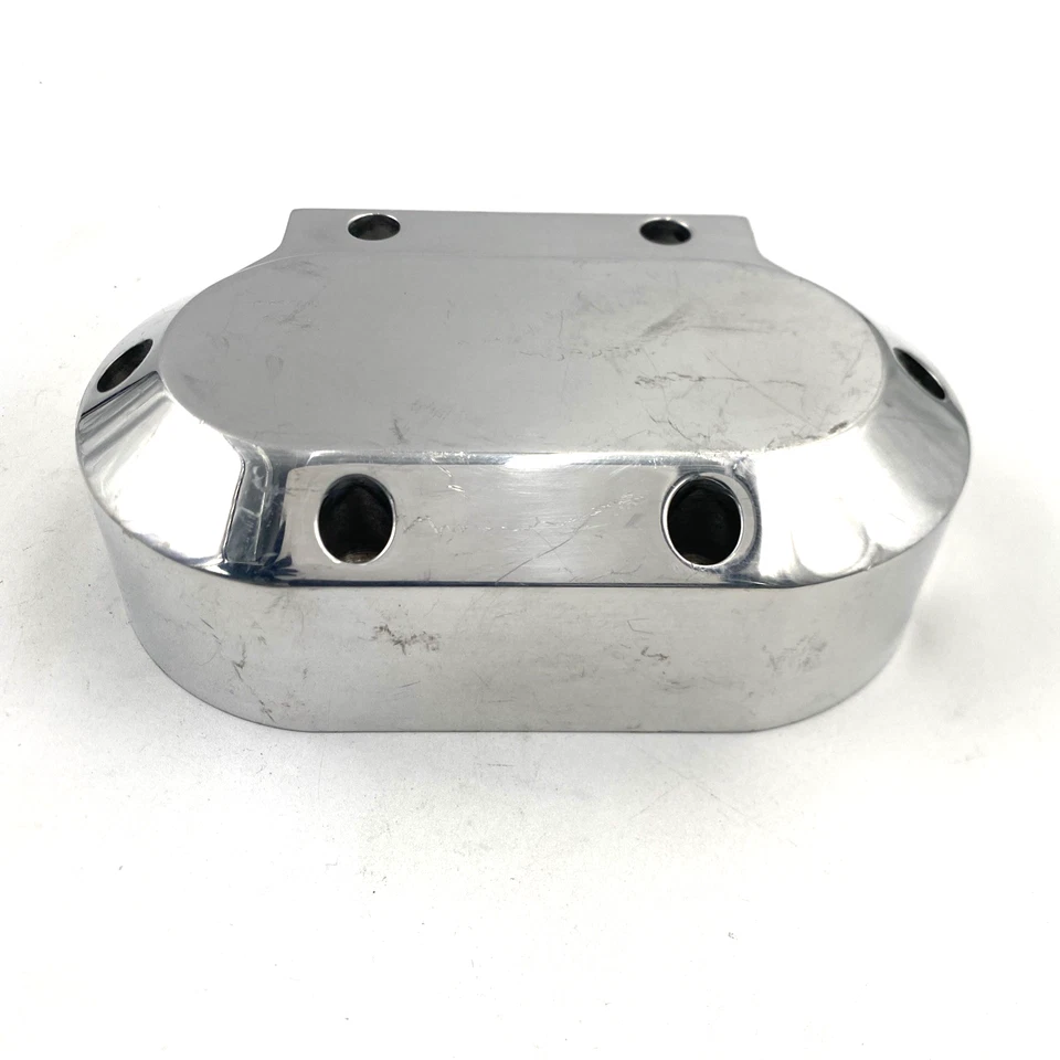 Cubierta lateral Harley Big Twin Transmisión 87-06 hecha a mano JIMS Chrome Billet EE. UU. Foto 4 de 4