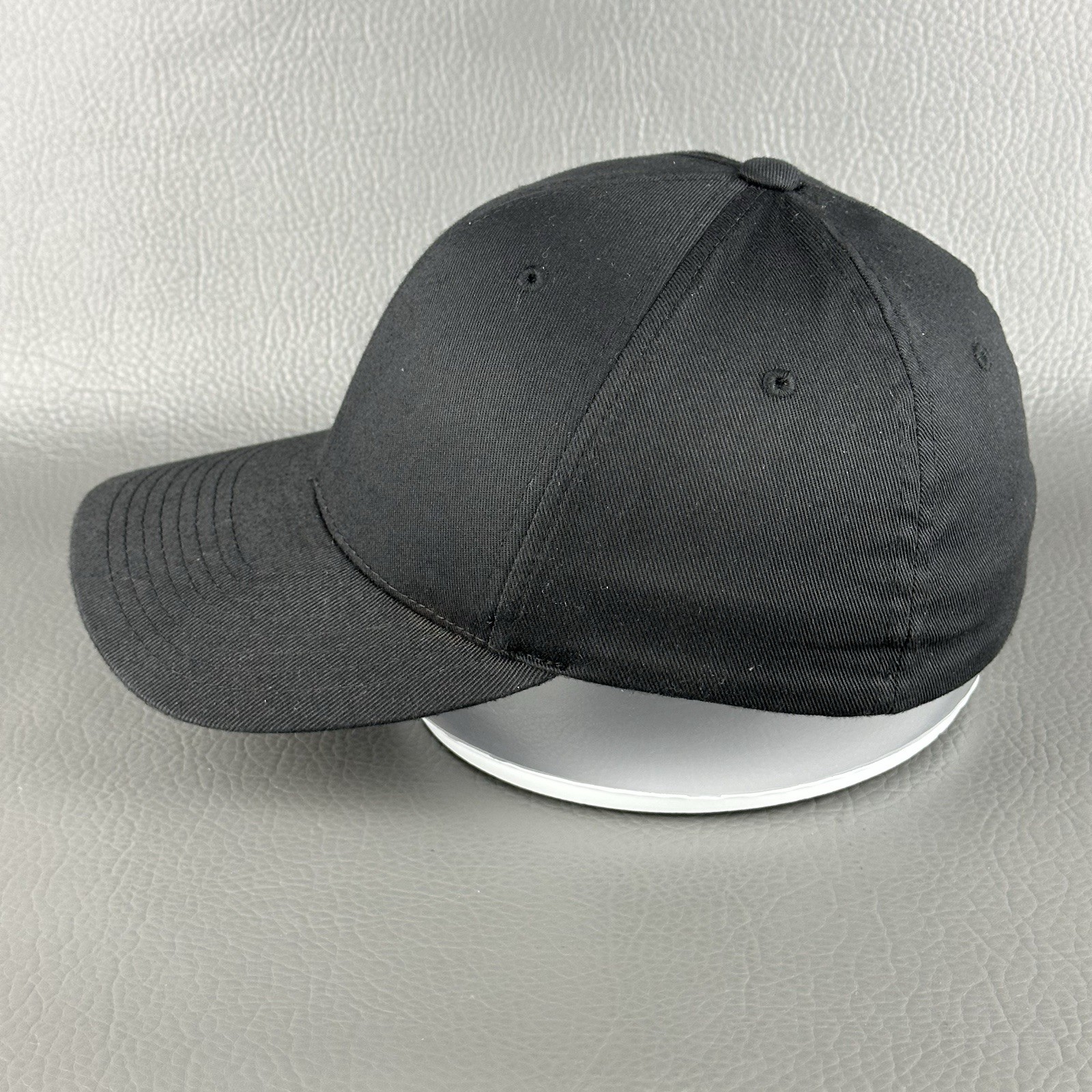 Solid Black FlexFit Hat Small - Medium Stretch Fi… - image 6