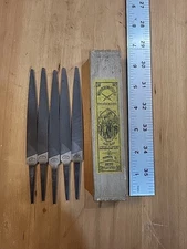 Vintage Nicholson 5- 4" Bastard Files- Made in USA Hand Files