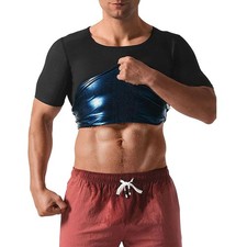 JiaYouLC Men Women Sauna Suit for Weight Loss Short Sleeve Sauna Shirt Waist