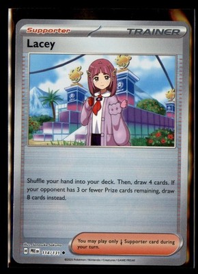 SV: Prismatic Evolutions #114/131 Lacey POKEBALL HOLO!! RARE!!