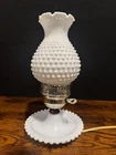 VTG Milk Glass Hobnail  Electric Lamp Excellent Condition!