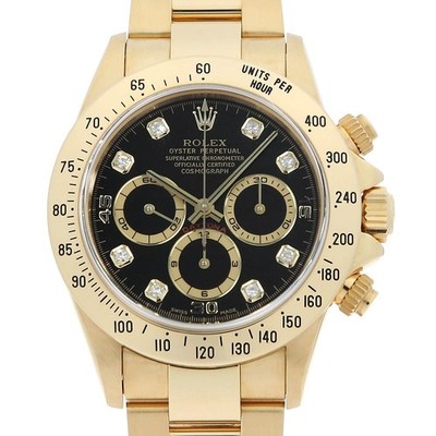 ROLEX Cosmograph Daytona 8P diamond 16528G black U Number second hand mens