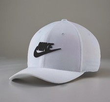 NIKE Sportswear Classic99 Swoosh Flex Cap Hat White/Black M/L DC3979-100 NEW