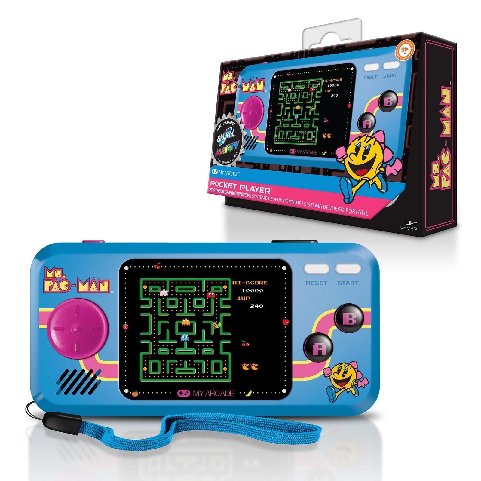МОЯ АРКАДА Myarcade Pocketplayer MsPacman 3 игры ИМПОРТ ИЗ Великобритании - НОВИНКА 11090₽
