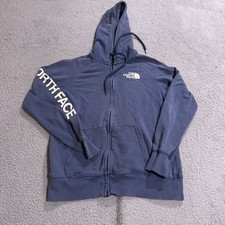 The North Face Hoodie Womens Extra Small Blue Full Zip Hooded Sweatshirt Jacket