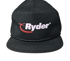 VTG Ryder Transportation Trucking Hat Cap Black Snapback Rope