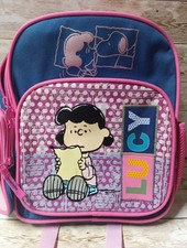 Mochila Chenson Lucy Peanuts Snoopy Denim Rosa