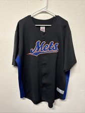 NY Mets Baseball Jersey Mens XL Black Blue David Wright 5 MLB