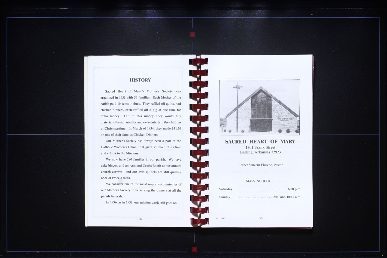 Sacred Heart of Mary Cookbook (1996) - Barling, Arkansas - 