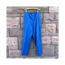 Vintage 1950s Blue Gabardine Loev Bros. Work Trousers 36x33